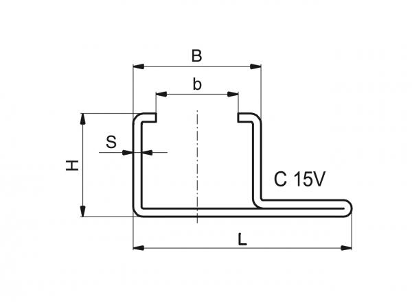 Perfiles C de acero - Perfiles C de acero - Murtfeldt GmbH Kunststoffe - Technische Zeichnung 3