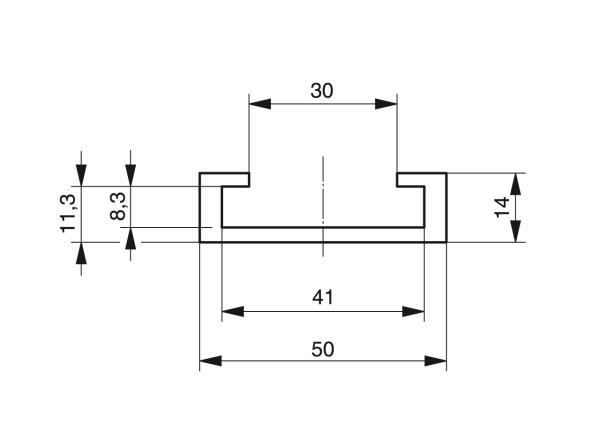 Perfiles encajables para acero plano - Perfiles para transportar - Murtfeldt GmbH Kunststoffe - Technische Zeichnung 2