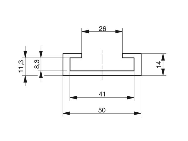 Perfiles encajables para acero plano - Perfiles para transportar - Murtfeldt GmbH Kunststoffe - Technische Zeichnung 3