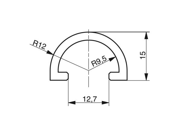 Rail profiles - Profiles for conveying and transportation - Murtfeldt GmbH Kunststoffe - Technische Zeichnung 4