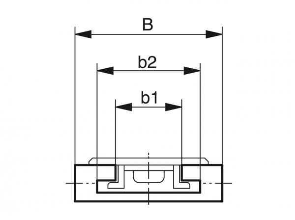 Guiado de curvas para cadenas planas de charnelas con guiado TAB - Perfiles para transportar - Murtfeldt GmbH Kunststoffe - Technische Zeichnung 2