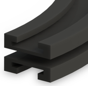 Guiado de curvas para cadenas planas de charnelas con guiado TAB - Perfiles para transportar - Murtfeldt GmbH Kunststoffe