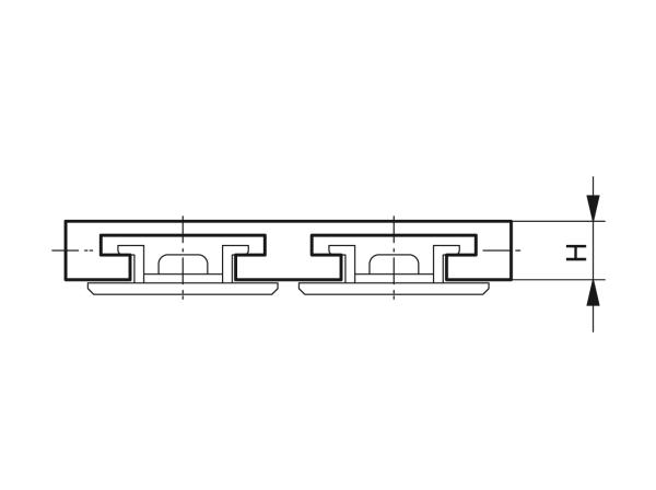 Curve guides for slat band chains with TAB guide - Profiles for conveying and transportation - Murtfeldt GmbH Kunststoffe - Technische Zeichnung 5