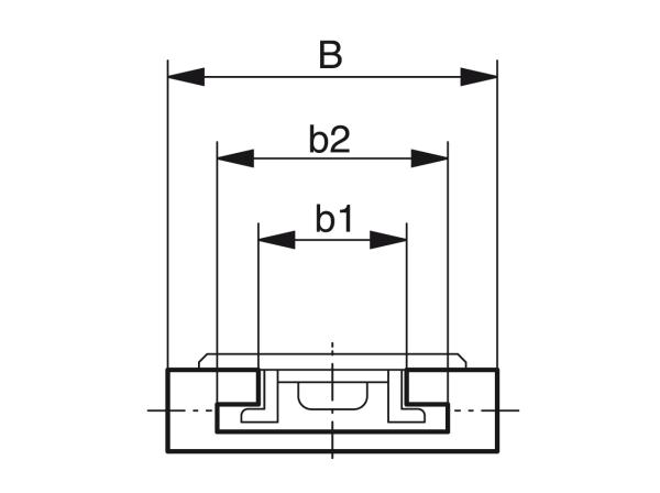 Curve guides for slat band chains with TAB guide - Profiles for conveying and transportation - Murtfeldt GmbH Kunststoffe - Technische Zeichnung 2