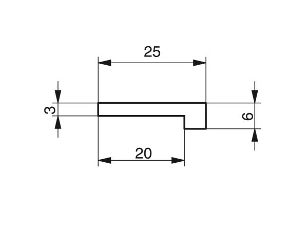 Profiles for slat band chains - Profiles for conveying and transportation - Murtfeldt GmbH Kunststoffe - Technische Zeichnung 3