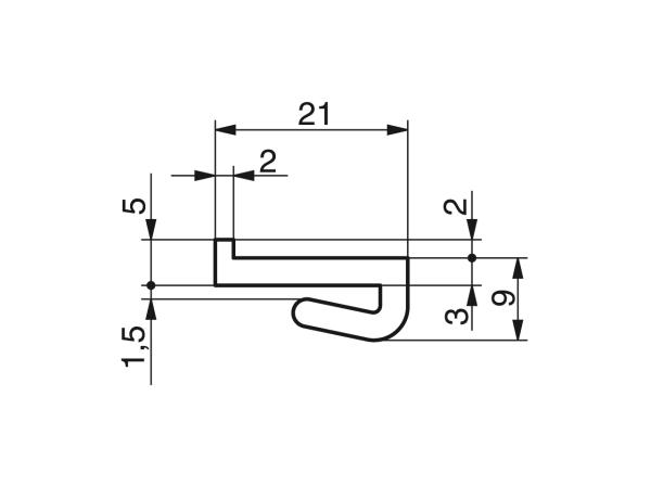 Profiles for slat band chains - Profiles for conveying and transportation - Murtfeldt GmbH Kunststoffe - Technische Zeichnung 11