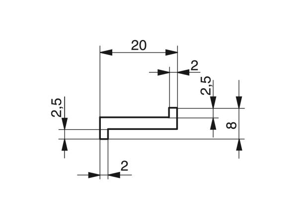 Profiles for slat band chains - Profiles for conveying and transportation - Murtfeldt GmbH Kunststoffe - Technische Zeichnung 16