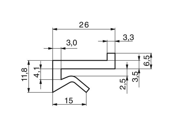 Profiles for slat band chains - Profiles for conveying and transportation - Murtfeldt GmbH Kunststoffe - Technische Zeichnung 13