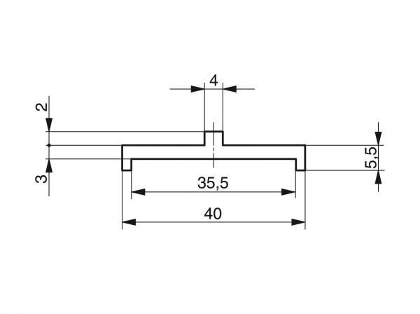 Profiles for slat band chains - Profiles for conveying and transportation - Murtfeldt GmbH Kunststoffe - Technische Zeichnung 7