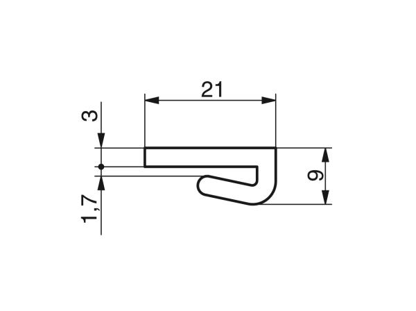 Profiles for slat band chains - Profiles for conveying and transportation - Murtfeldt GmbH Kunststoffe - Technische Zeichnung 9