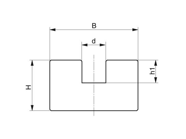 Type R - Chain guides for round link chains - Murtfeldt GmbH Kunststoffe - Technische Zeichnung 1