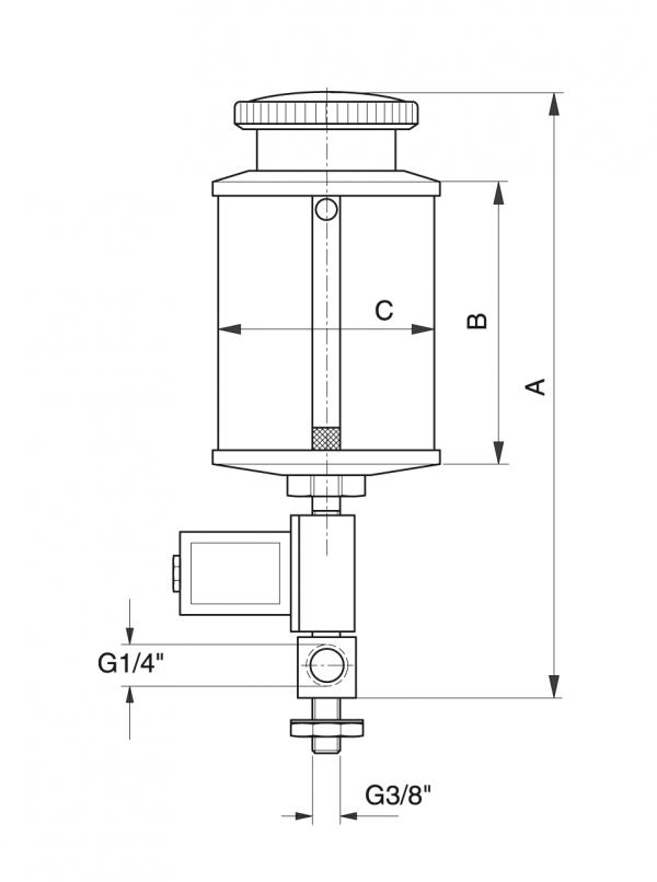 Type EOS-H - Automatic lubrication systems - Murtfeldt GmbH Kunststoffe - Technische Zeichnung 1