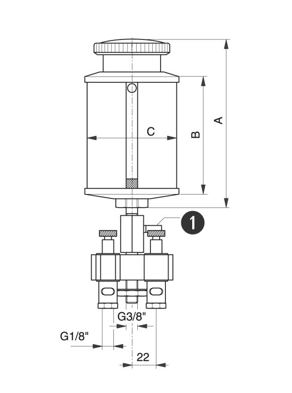 Tipo MTM - Sistemas de lubricado manuales - Murtfeldt GmbH Kunststoffe - Technische Zeichnung 1