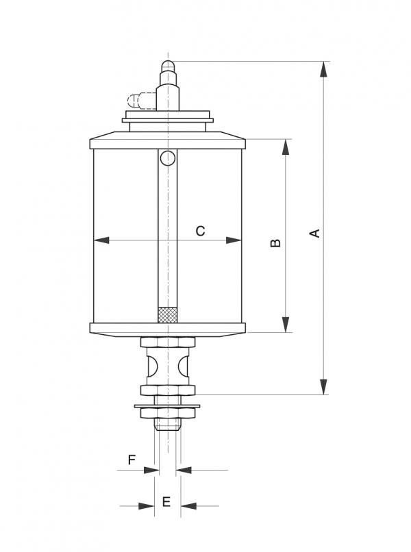 Type UNI - Manual lubrication systems - Murtfeldt GmbH Kunststoffe - Technische Zeichnung 1