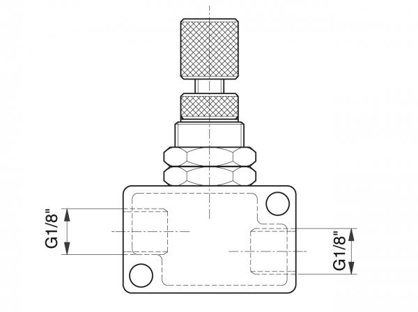 Accessories for electric pumps, restrictor valves - Accessories for lubrication systems - Murtfeldt GmbH Kunststoffe - Technische Zeichnung 1