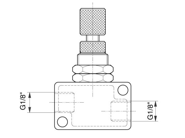 Accessories for electric pumps, restrictor valves - Accessories for lubrication systems - Murtfeldt GmbH Kunststoffe - Technische Zeichnung 1