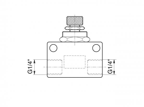 Accessories for electric pumps, restrictor valves - Accessories for lubrication systems - Murtfeldt GmbH Kunststoffe - Technische Zeichnung 2