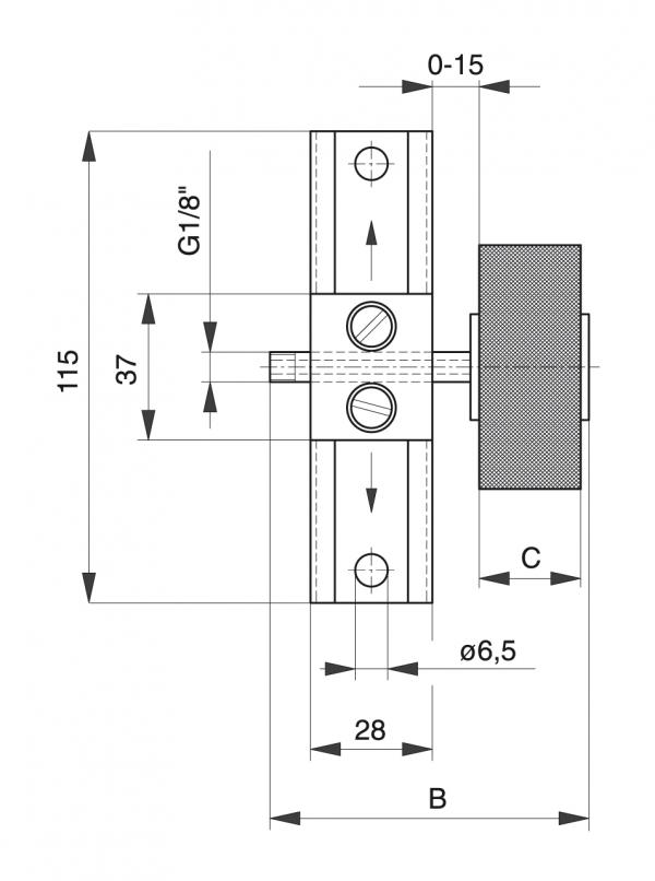 Engrase de rodillos tipo RSM/RSM-B - Accesorios para sistemas de lubricado - Murtfeldt GmbH Kunststoffe - Technische Zeichnung 2