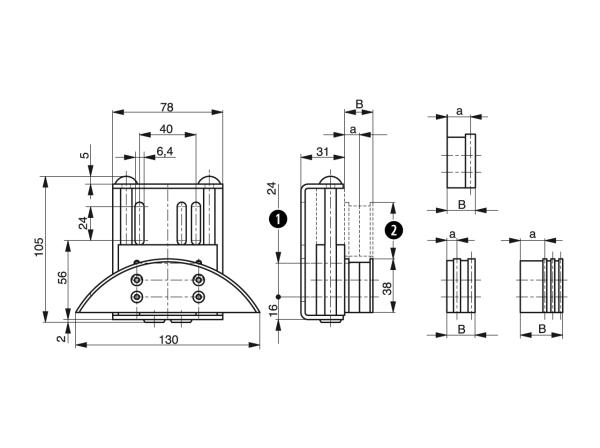 Spann-Boy® TS con perfil de arco - Tensores de cadena para cadenas de rodillos - Murtfeldt GmbH Kunststoffe - Technische Zeichnung 2
