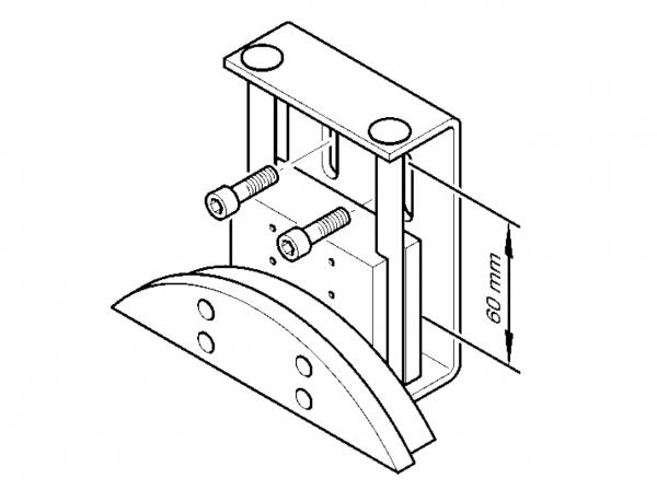 Spann-Boy® TS con perfil de arco - Tensores de cadena para cadenas de rodillos - Murtfeldt GmbH Kunststoffe - Technische Zeichnung 1