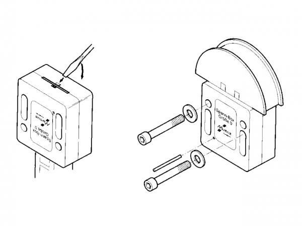 Spann-Box® tamaño 0 con perfil semicircular - Tensores de cadena para cadenas de rodillos - Murtfeldt GmbH Kunststoffe - Technische Zeichnung 2